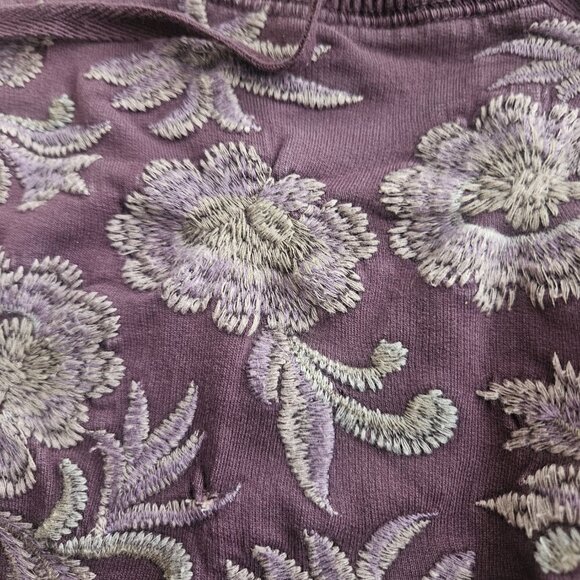 Coldwater Creek wine boho Hippie embroidery tunic shirt XLP - Picture 4 of 10